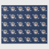 Jubileum 45th Wedding - VOEG FOTO Sapphire Blue TO Cadeaupapier (Vlak)