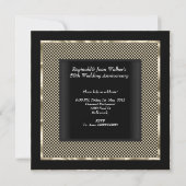 Jubileum 50 jaar getrouwd zwart sepia goud kaart (Achterkant)