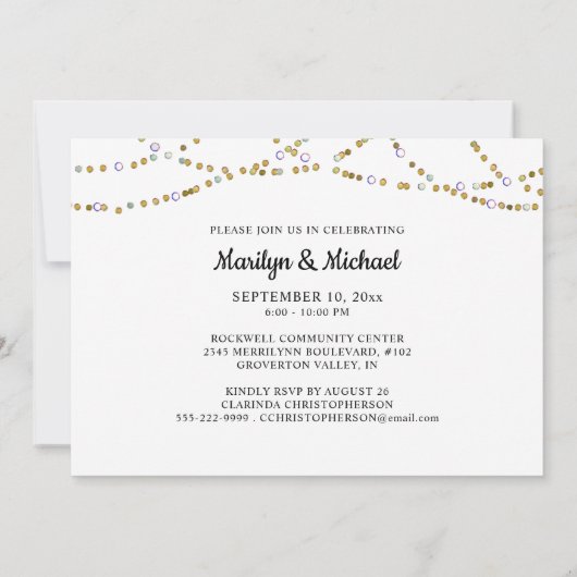 Jubileum 50 JAAR IN FOREVER Gouden Retro Kaart (Achterkant)