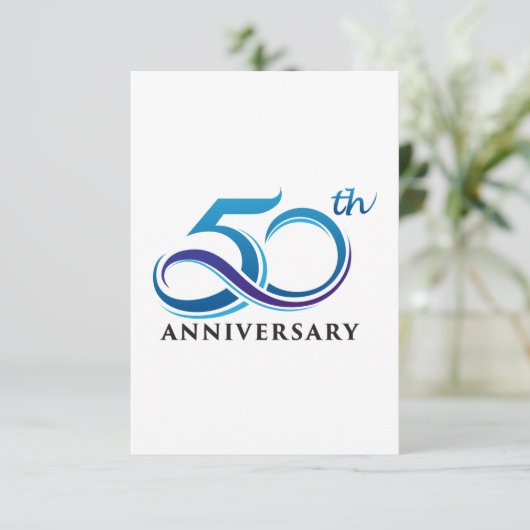 Jubileum 50e bedankkaart (Staand voorkant)