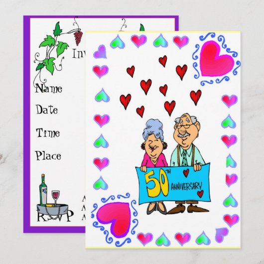 Jubileum - 50e Gold Kaart (Voorkant / Achterkant)