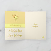 Jubileum 50e Golden 50 jaar geel crème Kaart (Binnen)