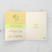 Jubileum 50e Golden 50 jaar groene crème Kaart (Binnen)