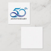 Jubileum 50e vierkante visitekaartje (Voorkant / Achterkant)