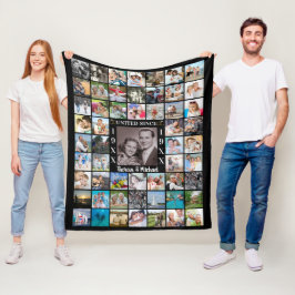 Jubileum 55 Foto Collage UNITED SINCE Fleece Deken