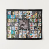 Jubileum 55 fotocollage herinneringen achtergrond wandkleed (Voorkant (horizontaal))