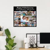 Jubileum 59 Foto Collage Confetti Persoonlijk Poster (Thuiskantoor)