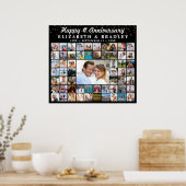 Jubileum 59 Foto Collage Confetti Persoonlijk Poster (Keuken)