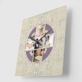 Jubileum 5 foto's Medalion Vierkante Klok (Hoek)