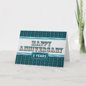 Jubileum 5 jaar decoratieve tekst Kaart (Voorkant)