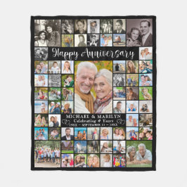 Jubileum 64 Foto Collage Uw Kleur Fleece Deken