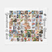 Jubileum 67 Foto Collage Aangepaste tekst Wit Fleece Deken (Voorkant (Horizontaal))
