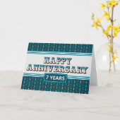 Jubileum 7 jaar decoratieve tekst Kaart (Gele Bloem)