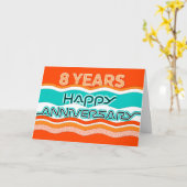 Jubileum 8 jaar kleurrijke golven kaart (Gele Bloem)