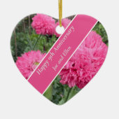 Jubileum 9de bruiloft, papaver keramisch ornament (Voorkant)