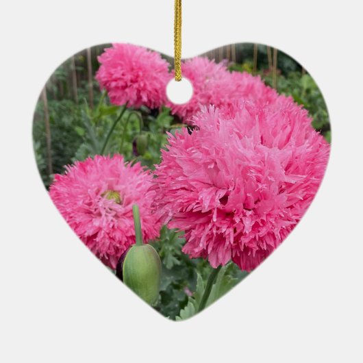 Jubileum 9de bruiloft, papaver keramisch ornament (Achterkant)