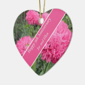 Jubileum 9de bruiloft, papaver keramisch ornament (Links)