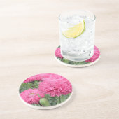 Jubileum 9de bruiloft, papaver zandsteen onderzetter (Zijkant)