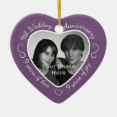 Jubileum 9th Wedding Keramisch Ornament (Voorkant)