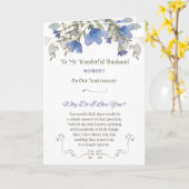 Jubileum aan Husband personaliseren met naam Kaart (Gele Bloem)