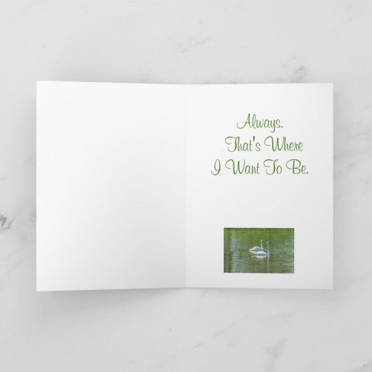 JUBILEUM, "AAN UW ZIJDE", TWEE WITTE ZWANEN, KAART (Binnen)