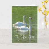 JUBILEUM, "AAN UW ZIJDE", TWEE WITTE ZWANEN, KAART (Gele Bloem)