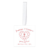 Jubileum aangepast aan tweede bruiloft Garnet Decoratie (Voorkant)