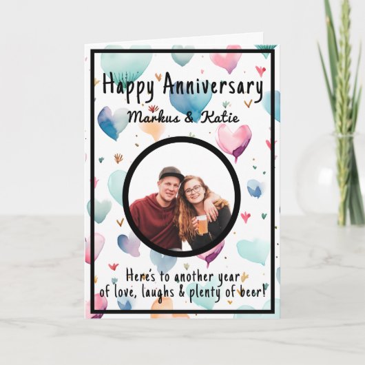 Jubileum Aangepaste foto Kaart (Voorkant)