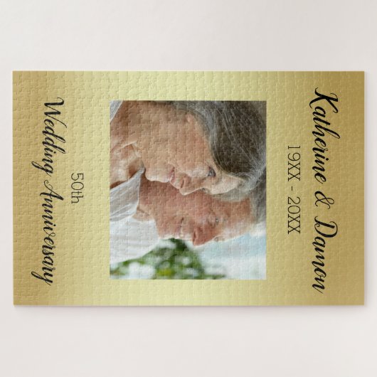 Jubileum Aangepaste foto Legpuzzel (Horizontaal)