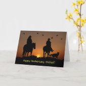 Jubileum Aangepaste naam Land Westerne Cowboy Kaart (Gele Bloem)