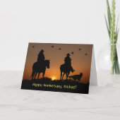 Jubileum Aangepaste naam Land Westerne Cowboy Kaart (Voorkant)