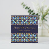 Jubileum aanpasbaar blauw Azulejos (Staand voorkant)