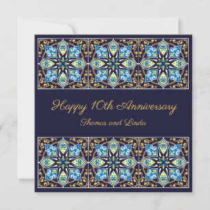 Jubileum aanpasbaar blauw Azulejos