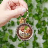 Jubileum aanpasbaar leder en zilver sleutelhanger (Hand)