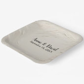 Jubileum Abstracte ivoren textuur Papieren Bordje (Gebogen)