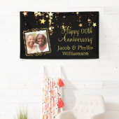 Jubileum | ALLE JAAR | Foto zwart en goud Spandoek (Insitu)