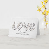 Jubileum Almond Blossom Love Text Kaart (Gele Bloem)