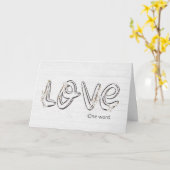 Jubileum Almond Blossom Love Text Kaart (Gele Bloem)