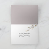 Jubileum Almond Blossom Love Text Kaart (Binnen)