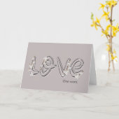 Jubileum Almond Blossom Love Text Kaart (Gele Bloem)