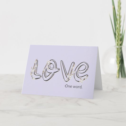 Jubileum Almond Blossom Love Text Kaart (Voorkant)