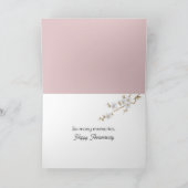 Jubileum Almond Blossom Love Text Kaart (Binnen)