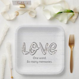 Jubileum Almond Blossom Love Text Papieren Bordje