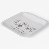 Jubileum Almond Blossom Love Text Papieren Bordje (Gebogen)