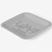 Jubileum Almond Blossom Love Text Papieren Bordje (Gebogen)