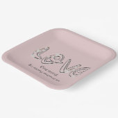 Jubileum Almond Blossom Love Text Papieren Bordje (Gebogen)