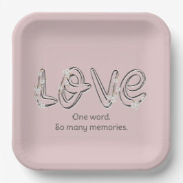 Jubileum Almond Blossom Love Text Papieren Bordje