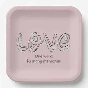 Jubileum Almond Blossom Love Text Papieren Bordje