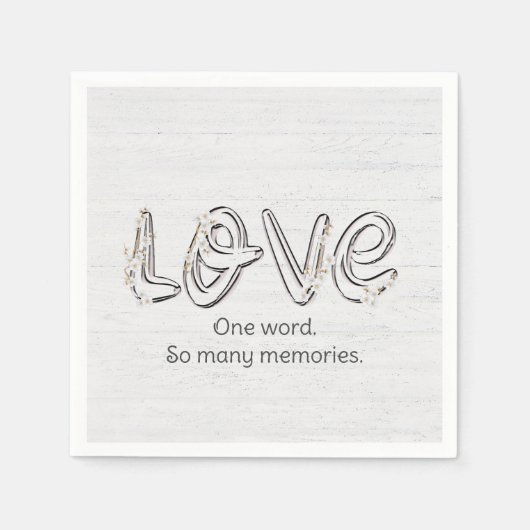 Jubileum Almond Blossom Love Text Servet (Voorkant)