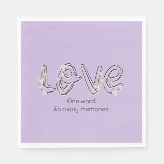 Jubileum Almond Blossom Love Text Servet (Voorkant)